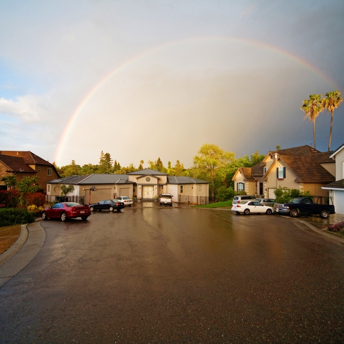 Rainbow over Neighborhood