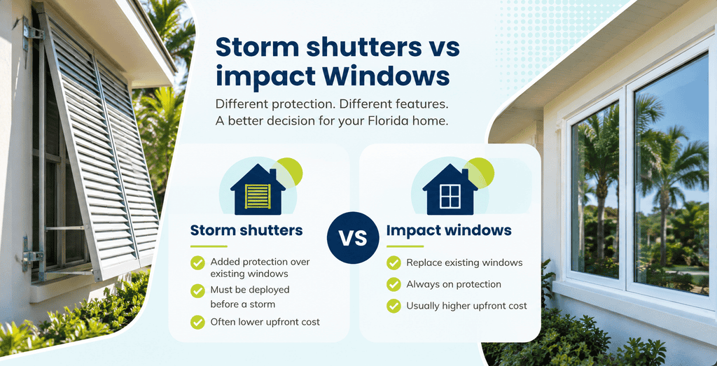 Storm shutters vs impact windows: Cost, protection and financing