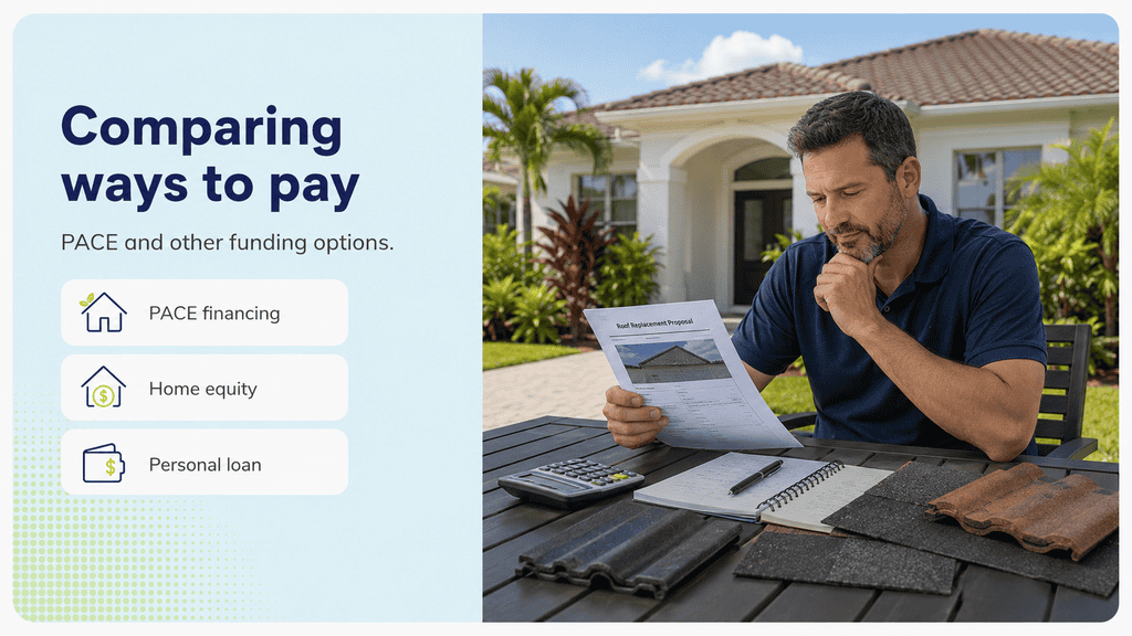 How to finance a roof replacement in Florida with no money down at closing